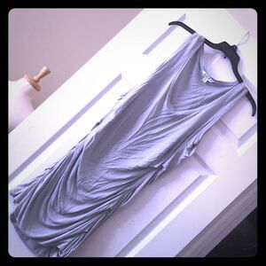 CAbi gray Roushed tunic sleeveless